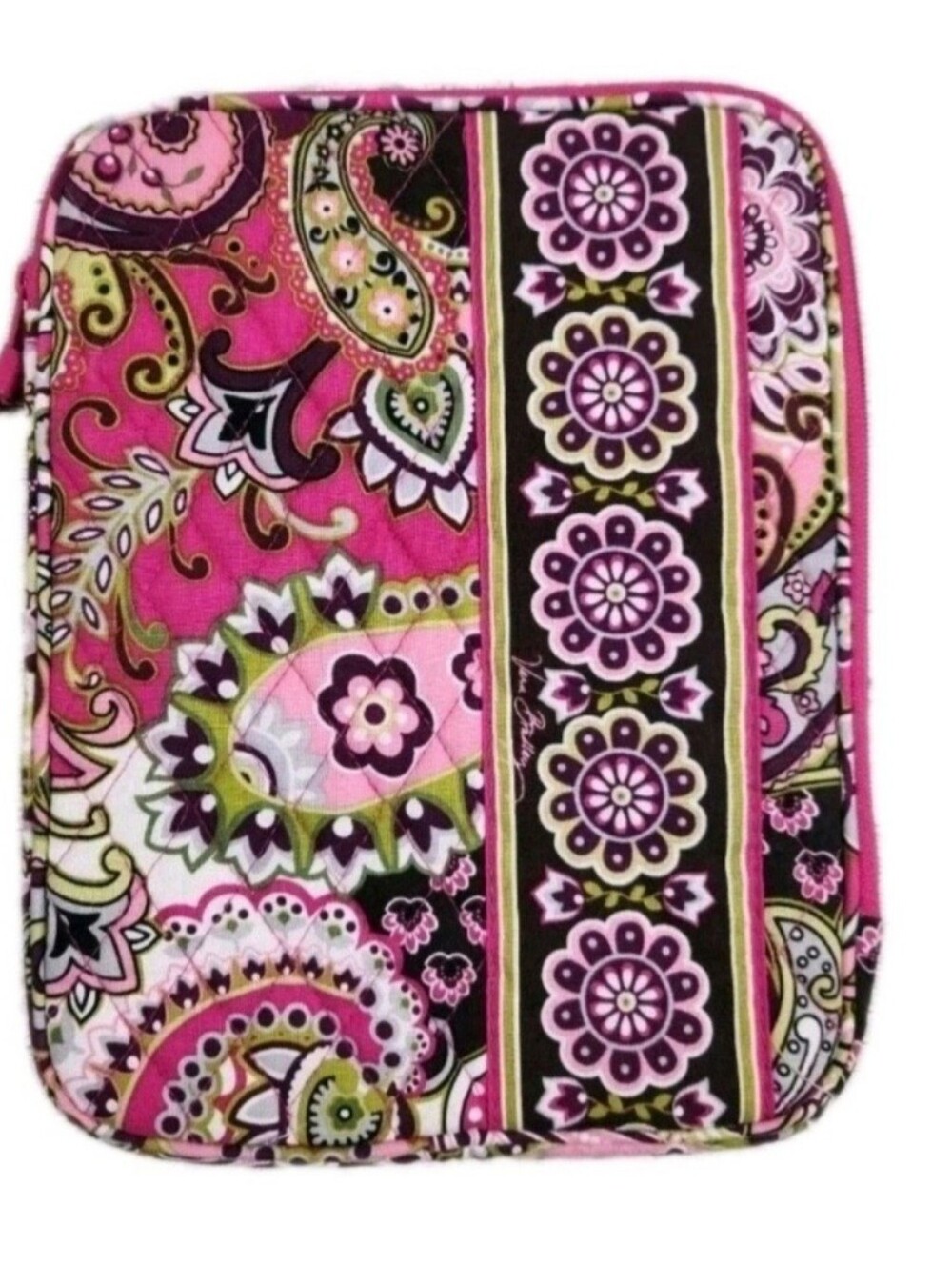 Vera Bradley Tablet E-Reader iPad Sleeve 7 1/2" x 9 1/2" Very Berry Paisley